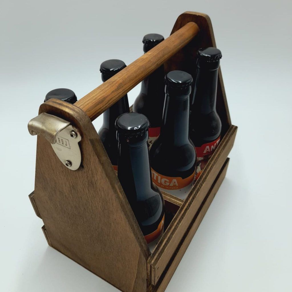 botellero de madera