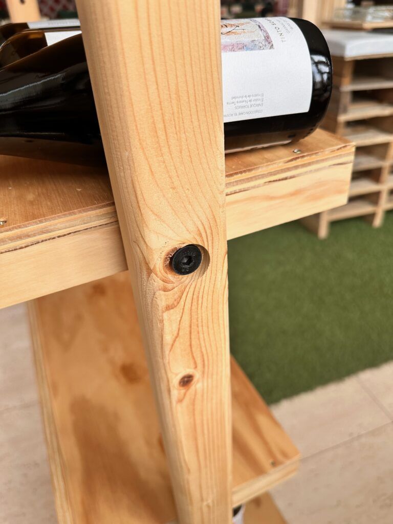 mueble expositor 4 baldas madera personalizable ajustable