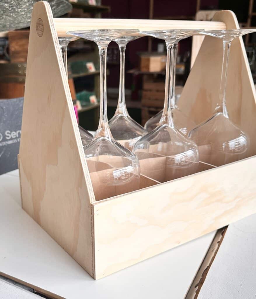 caja madera abierta 6 copas personalizable