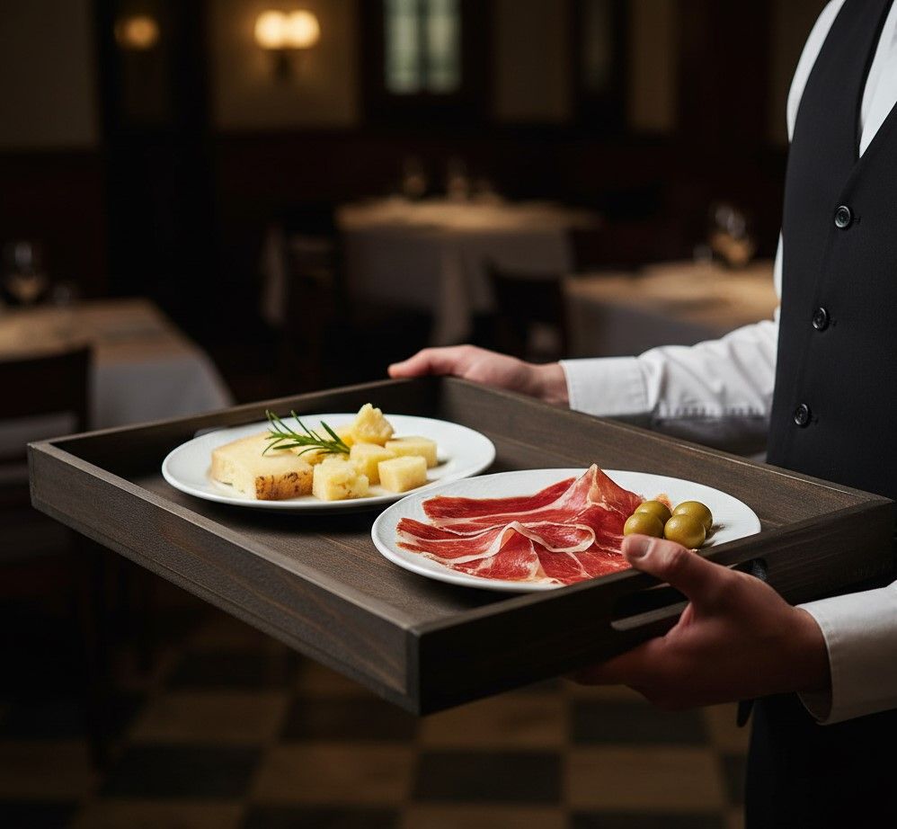 bandeja con asas buffet para camareros serproservices