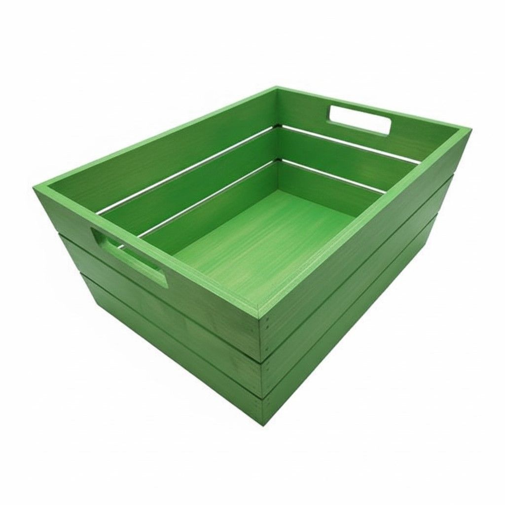 caja madera verde