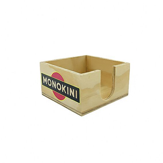 servilletero de madera para servilleta tipo cocktail 20x20 se puede personalizar con dtf uv, laser o impresion digital.