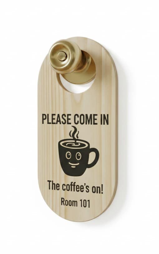 cuelga puertas madera version cafe