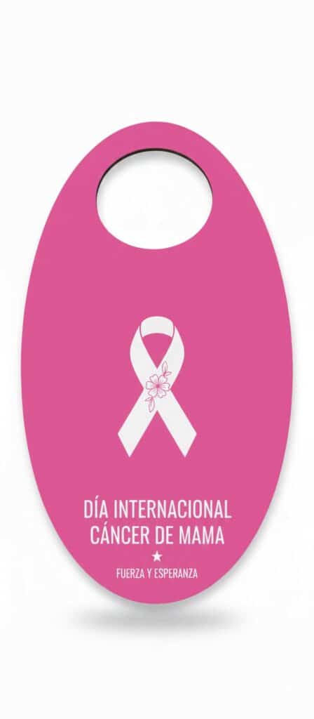 cuelga puertas madera version cancer de mama