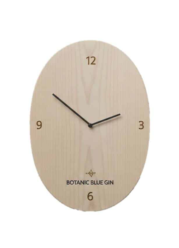 reloj de madera comercial personalizado serproservices ovalado