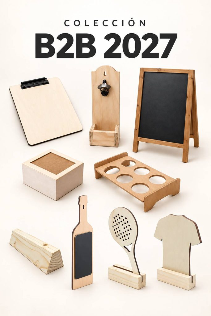 Soportes de Madera Personalizados B2B Horeca 3 cartel COLECCION 2027