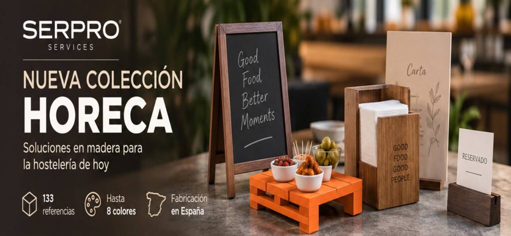 Soportes de Madera Personalizados B2B Horeca 1 serpro coleccion hosteleria articulos de madera