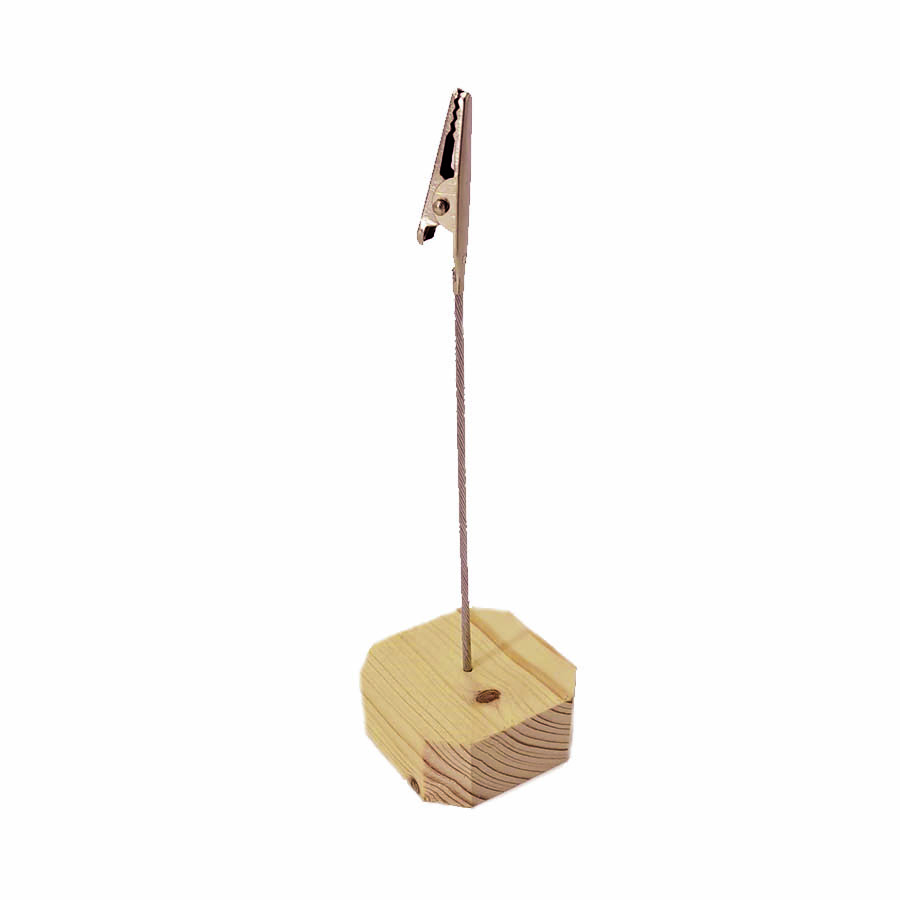 Peana con pinza cocodrilo