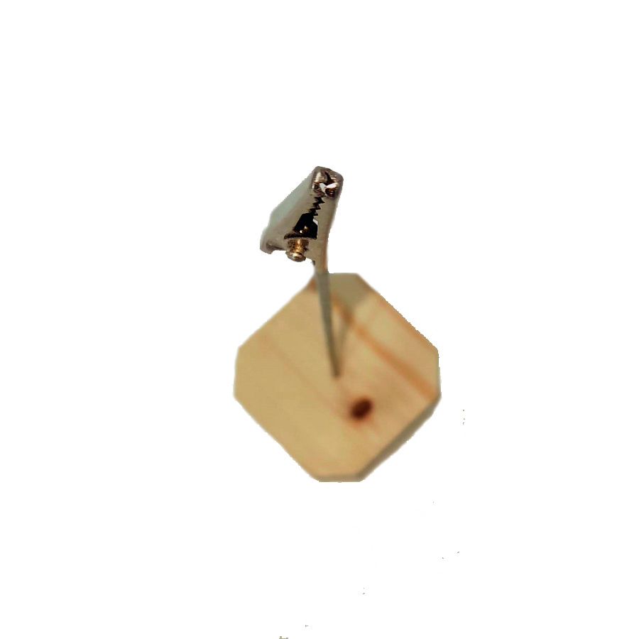 Peana con pinza cocodrilo