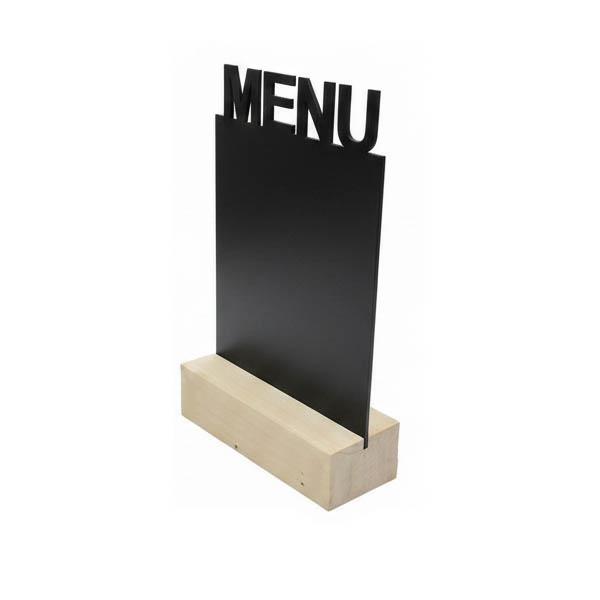Pizarra MENU con peana 21x29,7 cm A4