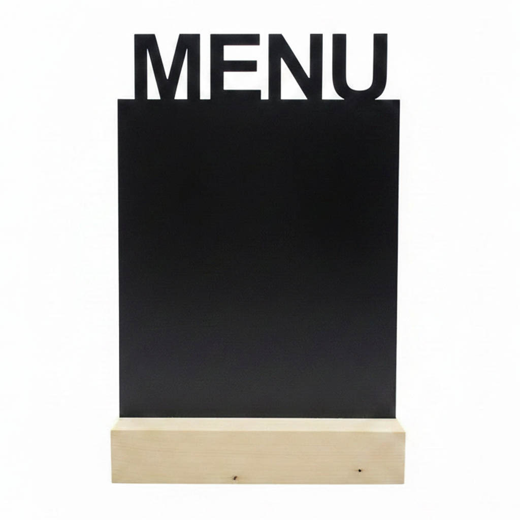 Pizarra MENU con peana 21x29,7 cm A4
