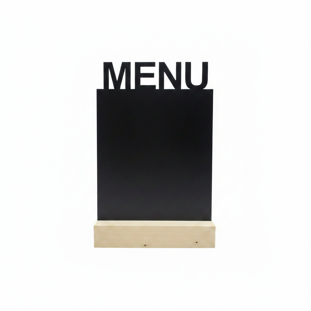 Pizarra MENU con peana 14,8x21 cm A5