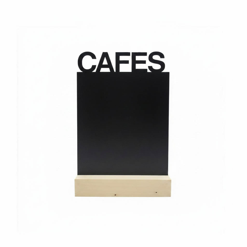 Pizarra CAFES con peana  A5