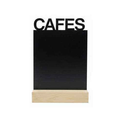 Pizarra CAFES con peana  A5