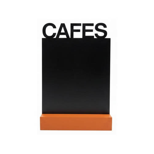 Pizarra CAFES con peana  A5