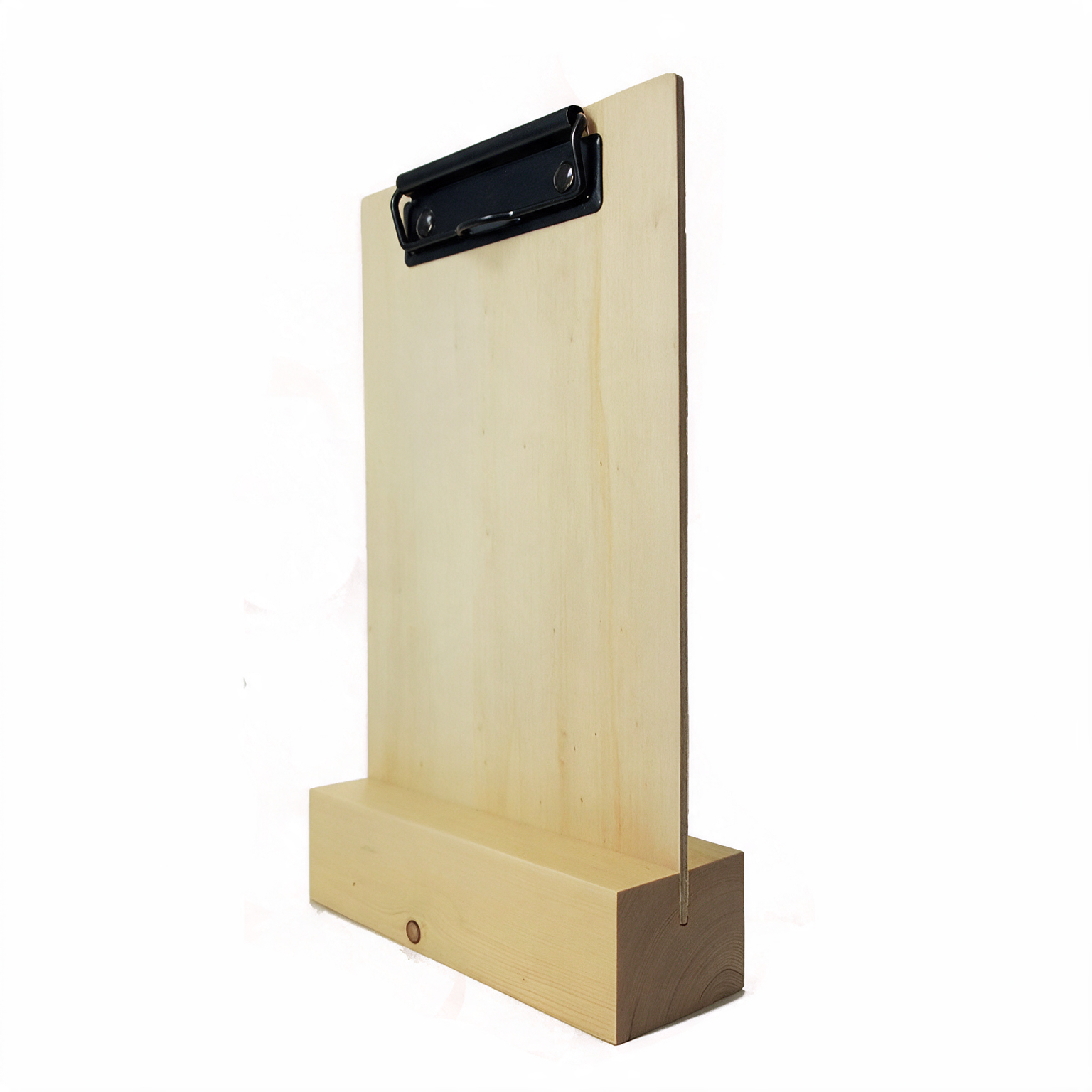Peana con tabla menu con pinza A5