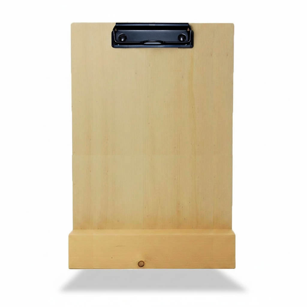 Peana con tabla menu con pinza A5