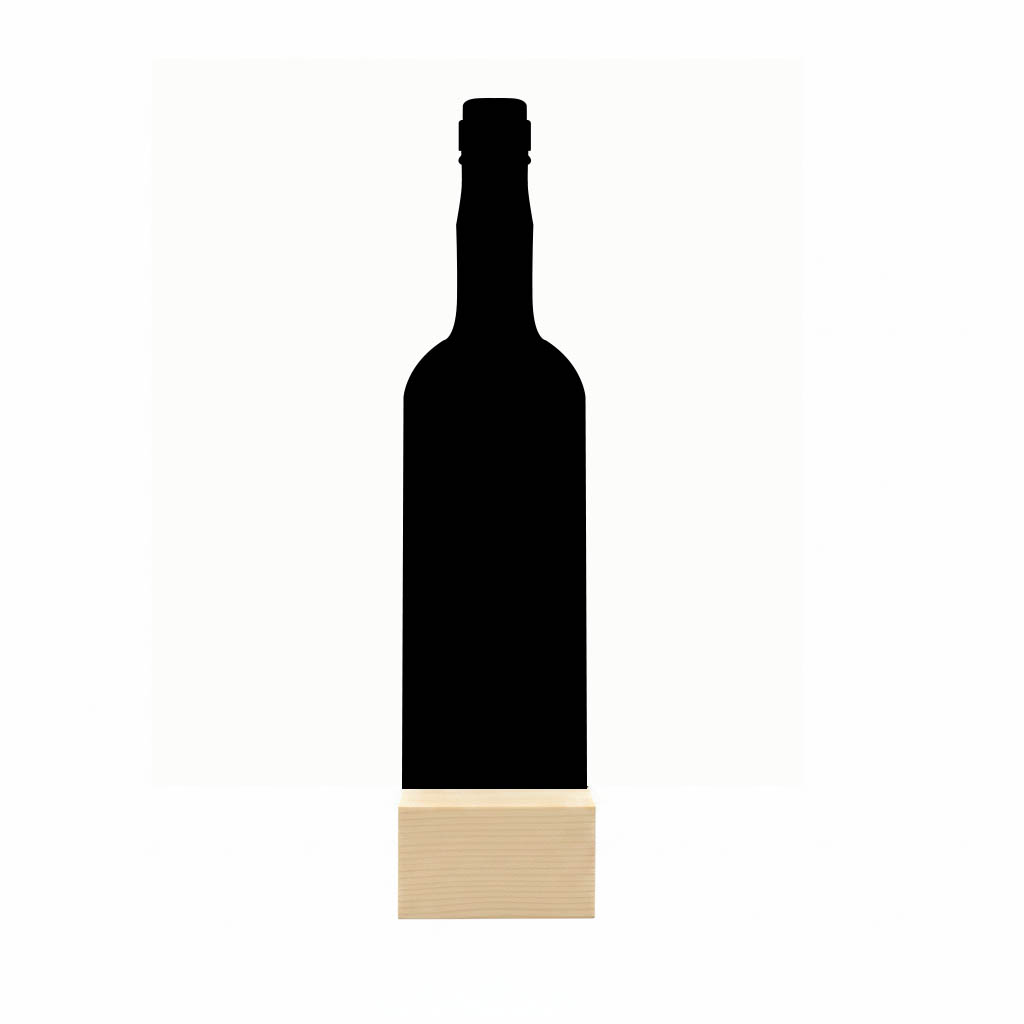 COLECCION HORECA 128 Pizarra botella 24 cm A6 con peana