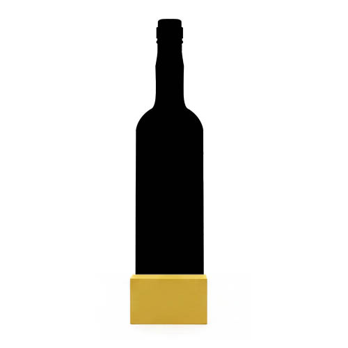 Pizarra botella 24 cm A6 con peana / B2