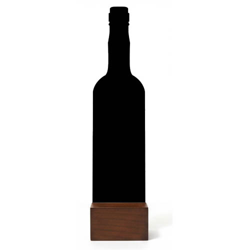 Pizarra botella 24 cm A6 con peana / B2