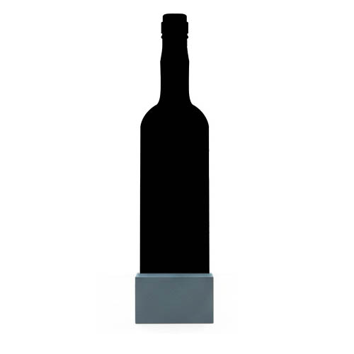 Pizarra botella 24 cm A6 con peana / B2