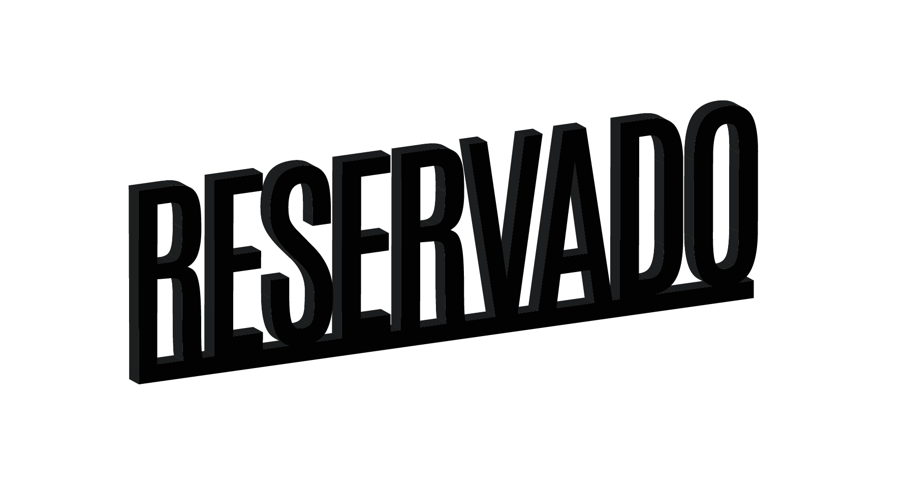 COLECCION HORECA 78 Cartel RESERVADO negro