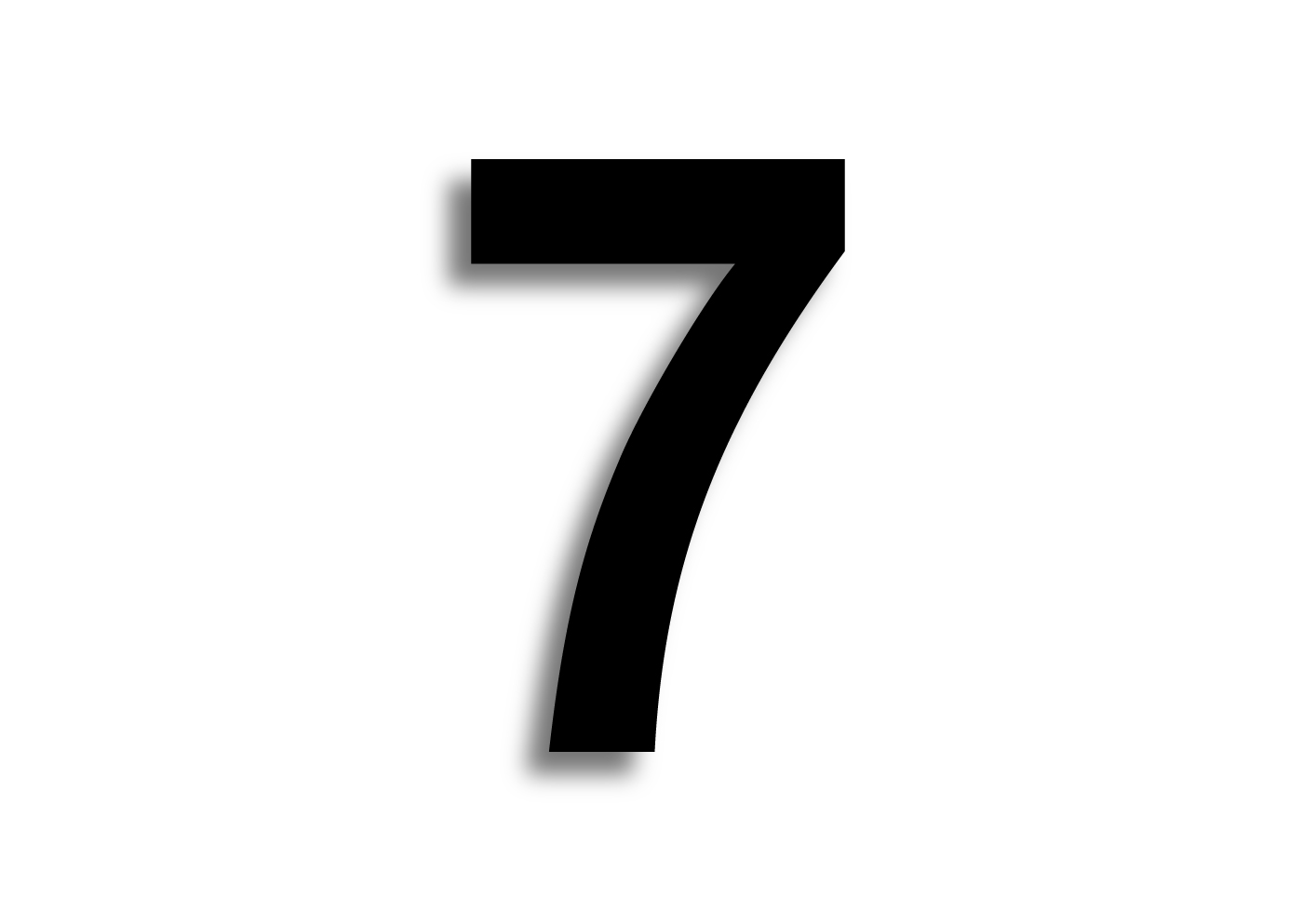 Numero para peana negro