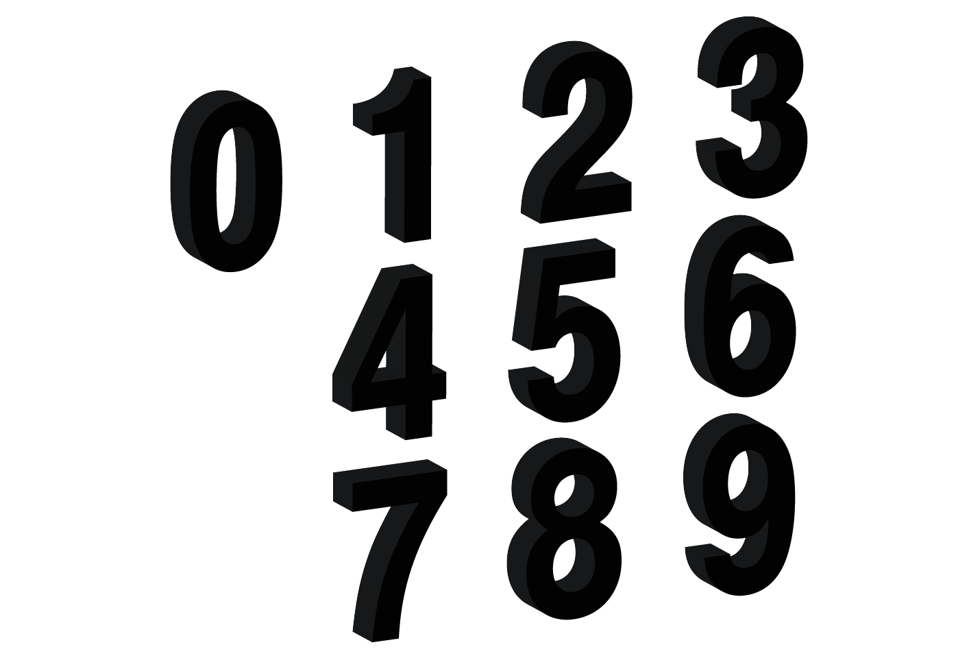 Numero para peana negro