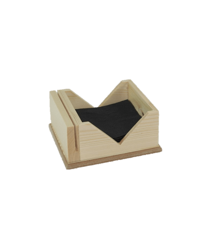 COLECCION HORECA 34 Servilletero 20x20 2 picos Cocktail con portamenu